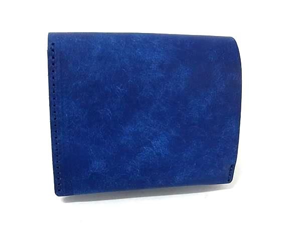 新品未使用 AGILITY アジリティ カードル レザー 二つ折り 財布 ウォレット 小銭入れ 札入れ カード入れ ブルー系 BJ9799