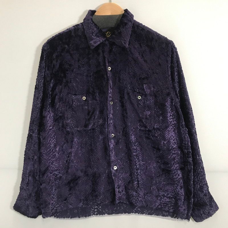 品 NEEDLES ニードルズ J0153 C.O.B.ONE-UP SHIRT 長袖 シャツ ベルベット トップス 古着 140-251002-mh-03-fuz