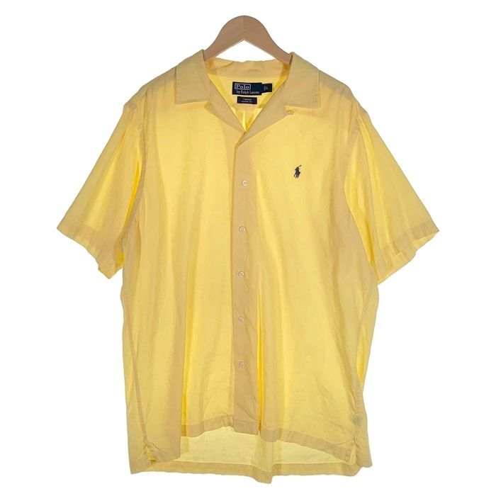 Polo by Ralph Lauren イエローギンガム リネン長袖シャツ POLO RALPH LAUREN ラルフローレン 長袖シャツ 古着 無地 黄色