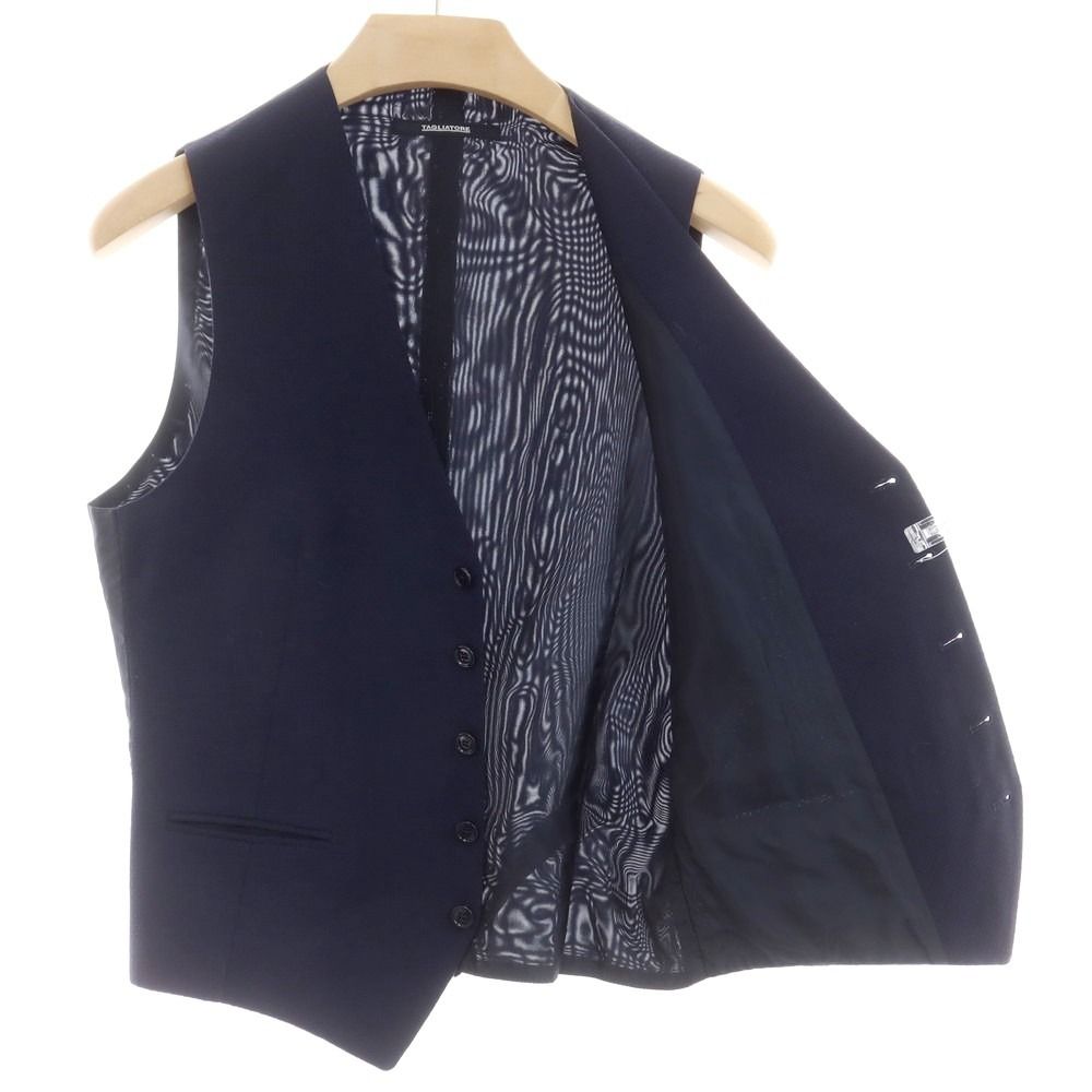 中古】タリアトーレ TAGLIATORE ウール ジレ ベスト ネイビー【サイズ