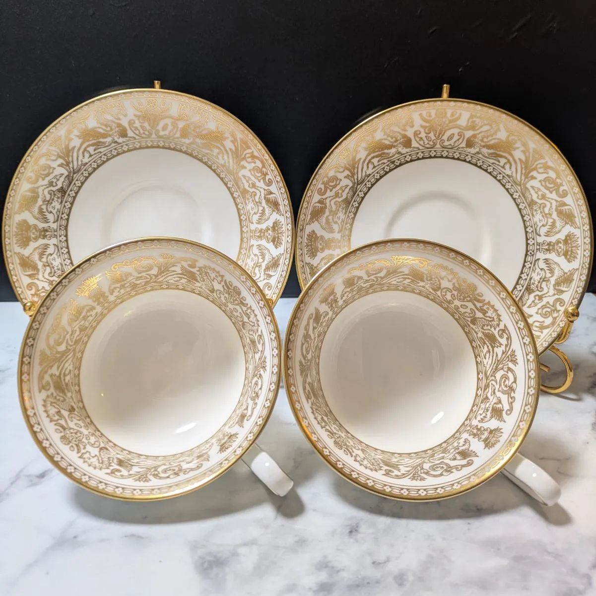 黒壺 ウェッジウッド フロレンティーン ゴールド カップ＆ソーサー