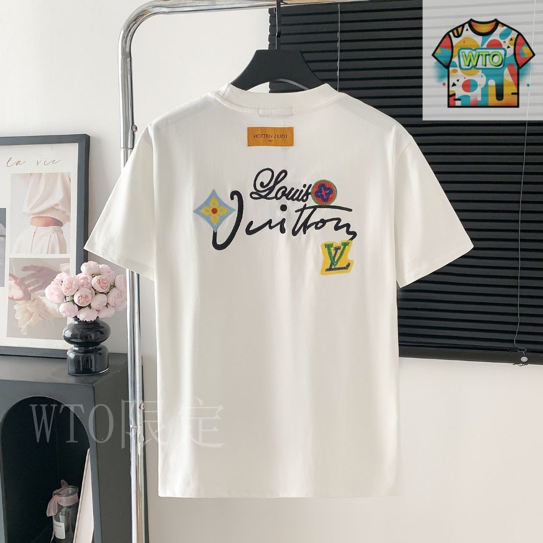 1枚は持っていたい◇Louis Vuitton クラシック Tシャツ エンブロイダードシグネチャーコットンTシャツ ｜ルイ・ヴィトン