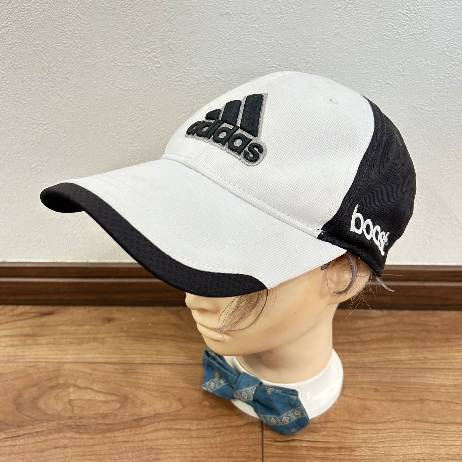 w^)b adidas アディダス ベースボール キャップ 帽子 boost ロゴ刺繍 ゴルフ スポーツ トレーニング ランニング ジョギング  ウォーキング ブラック 黒×ホワイト 白 メンズ レディース ユニセックス サイズフリー(57～59cm) メルカリ