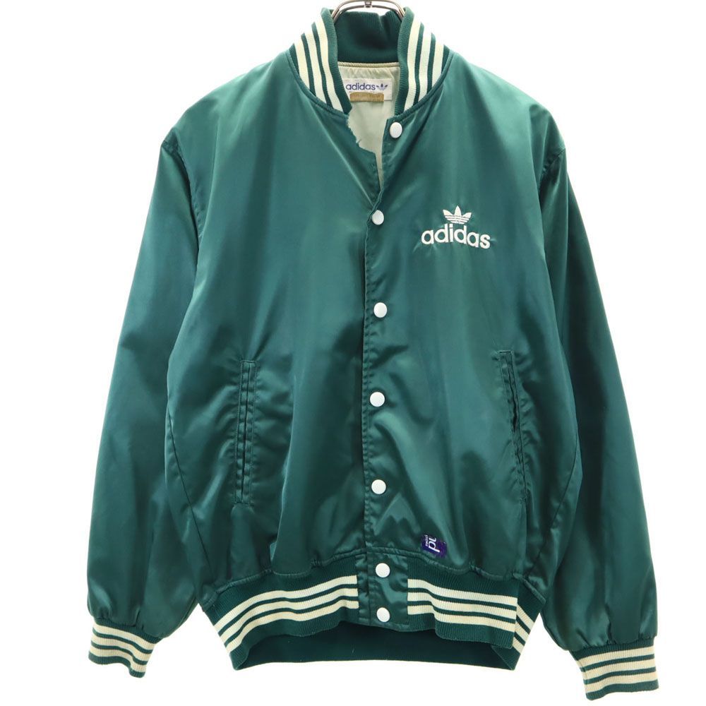 アディダス 70s 80s デサント製 ヴィンテージ トレフォイルロゴ スタジャン L グリーン adidas メンズ 古着 【240403】