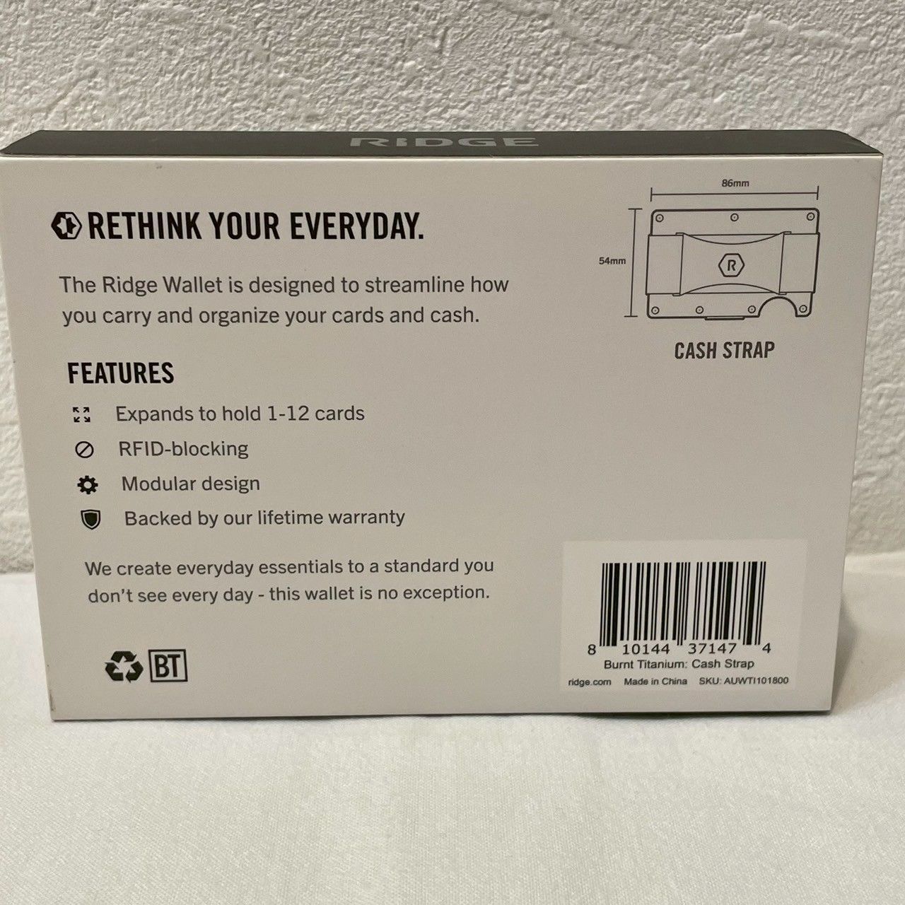 RIDGE Wallet Burnt Titanium リッジウォレット チタン RFID 開封品 No.3666 NEXPOTALLINN_EU