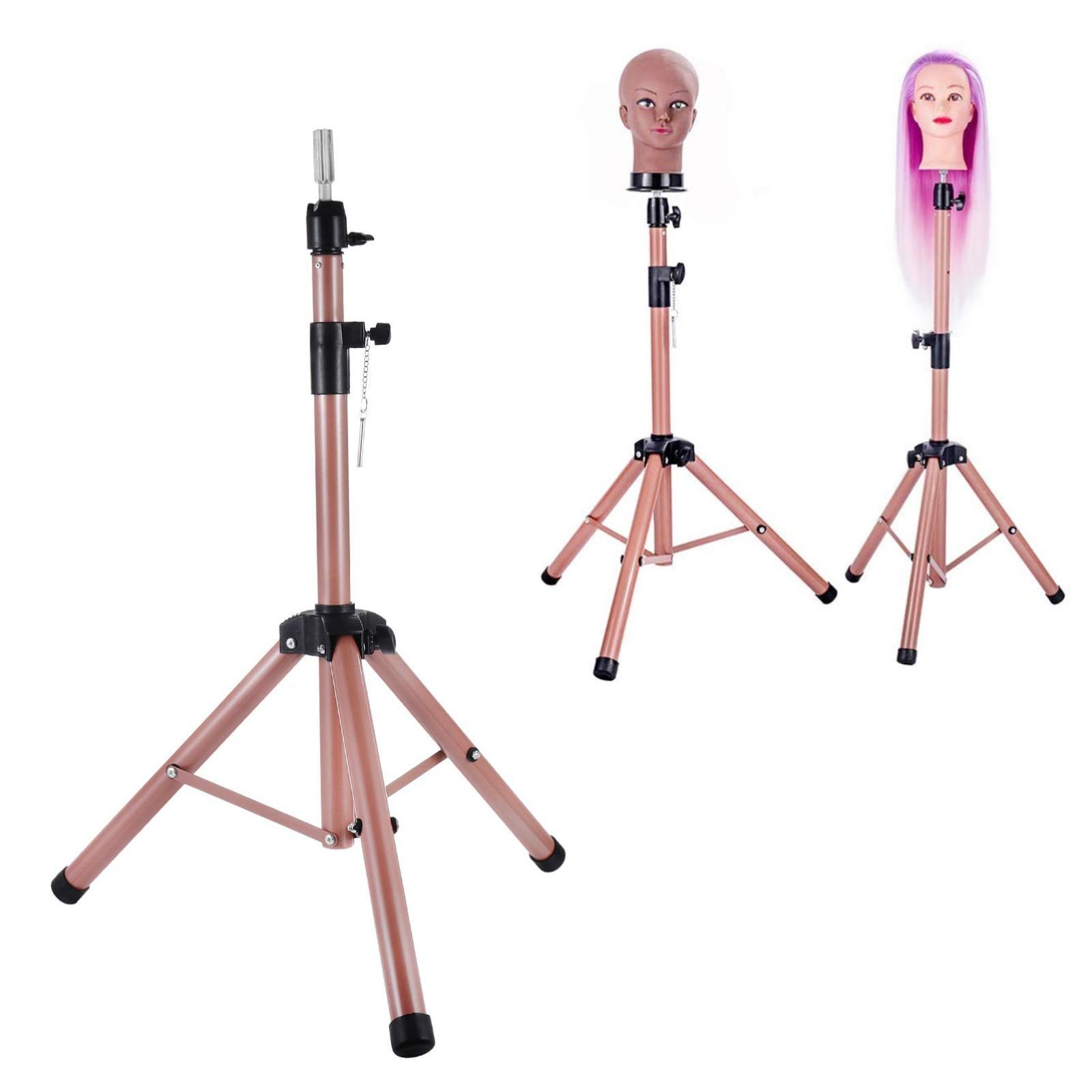 【在庫セール】ダー 三脚タイプ ヘア練習用マネキン 練習固定 カットウィッグ 道具マネプ三脚 マネキン スタンドクランプ 高度 ウィッグスタンド アシストウィッグ 固定 Frcolor
