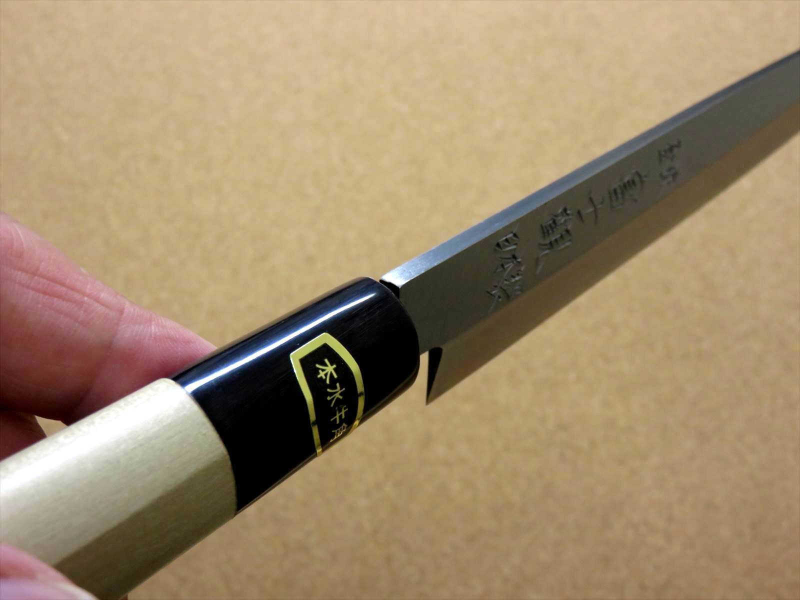 ねねちの刺身包丁関の刃物 柳刃包丁 265mm 白紙3号 炭素鋼 片刃 右利き 刺身包丁 水牛角