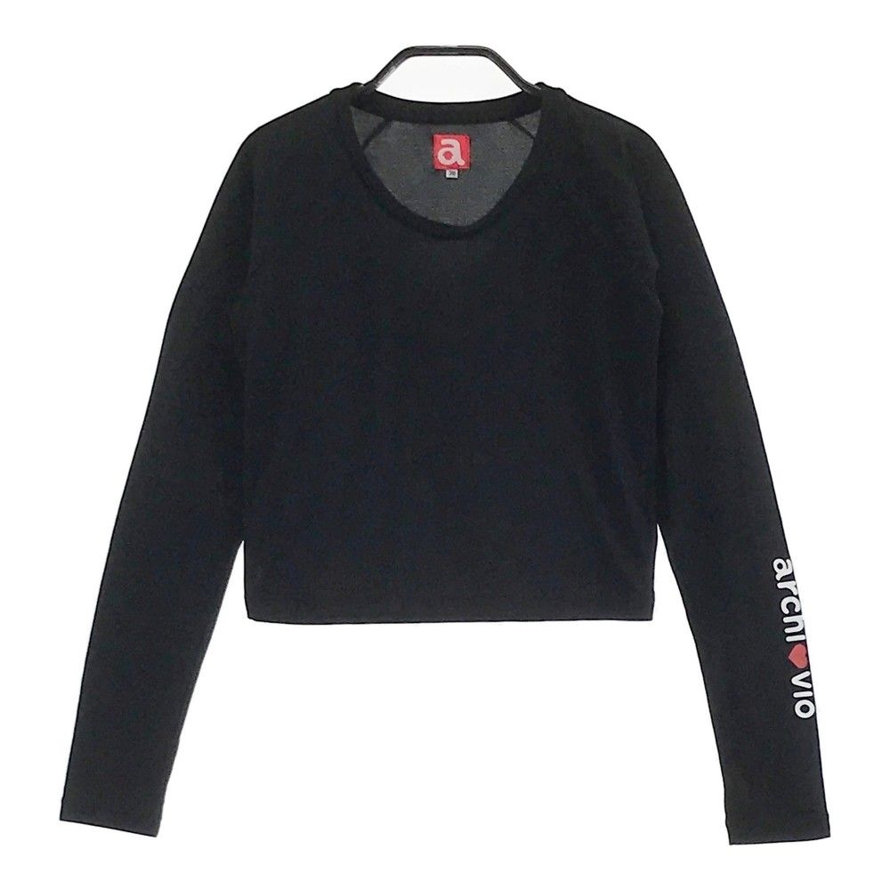 サイズ：38 ARCHIVIO アルチビオ  クロップド 長袖Tシャツ  ブラック系 [240101314281]# ゴルフウェア レディース ストスト