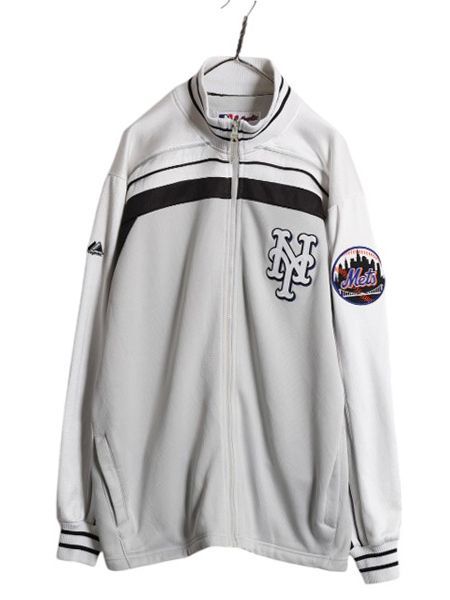 90s MLBマジェスティック ヤンキース 刺繍 スタジャン ブルゾン 90s