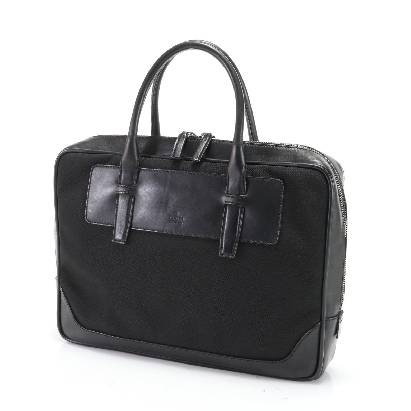 美品✨GUCCI グッチ　ビジネスバッグ　101666 ブラック　レザー 美品 グッチ 101666 212792 レザー ビジネス バッグ 書類鞄