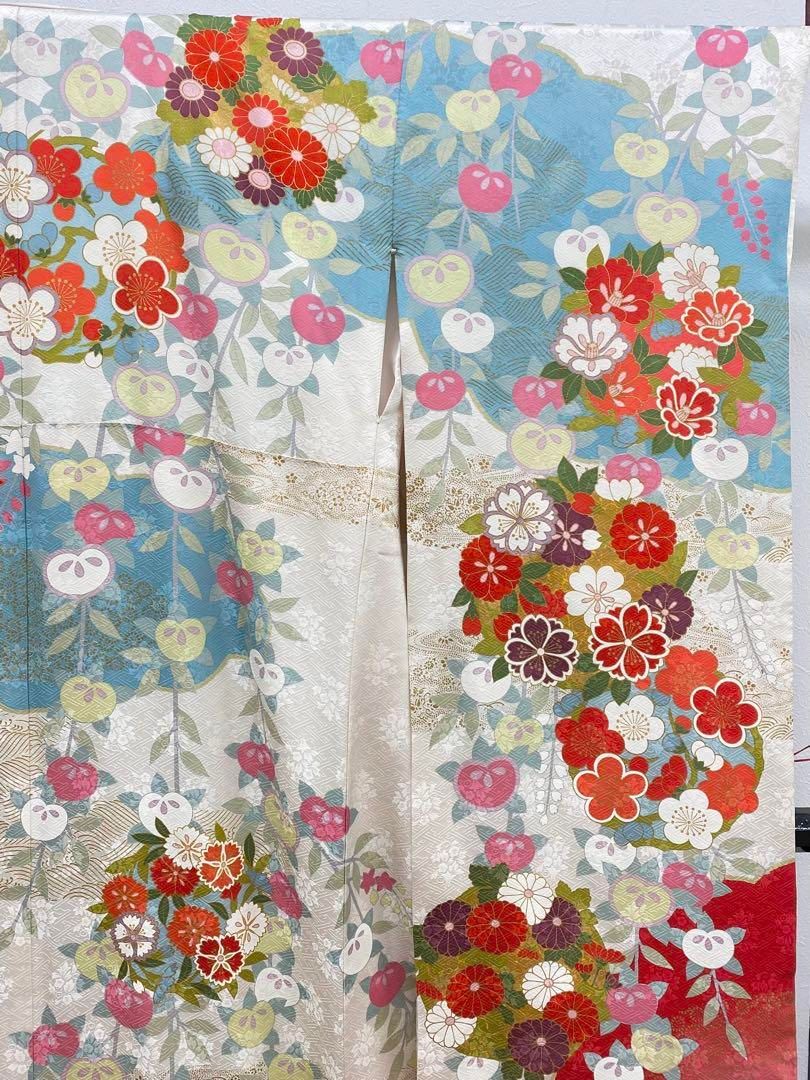 振袖 豪華 青柳謹製 金駒 金彩 紋意匠 身丈169cm 撥水加工済