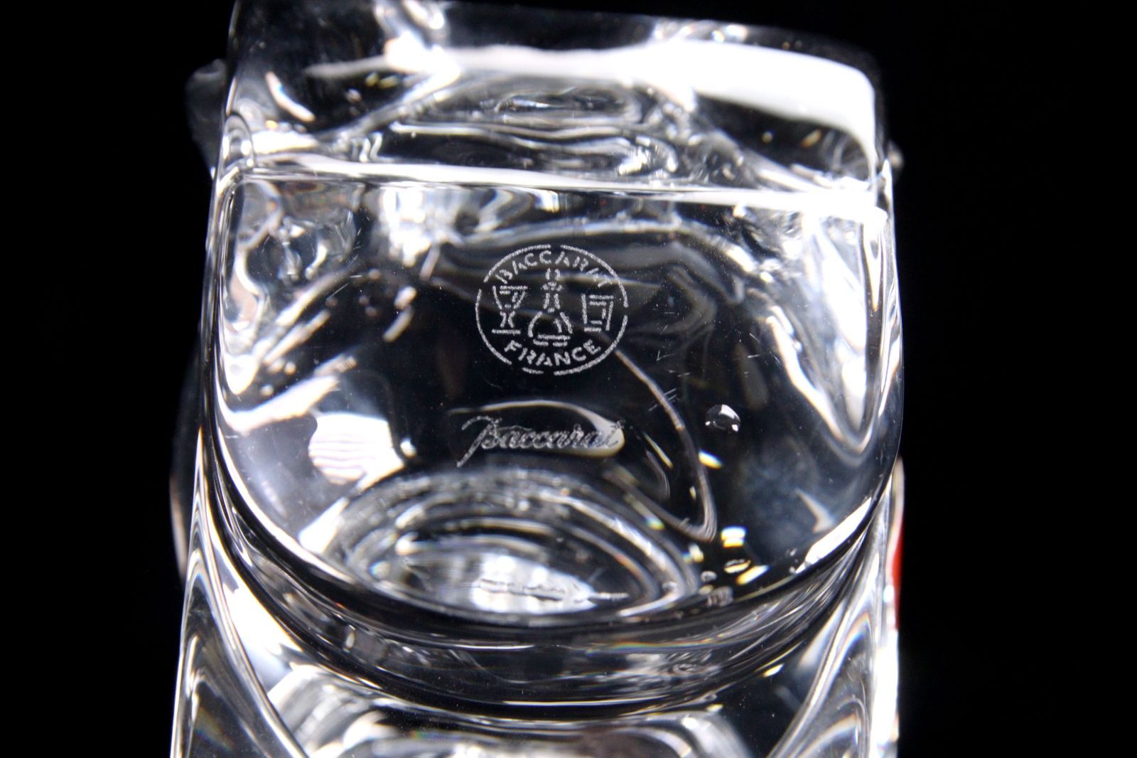 (美品)Baccarat バカラ　雪だるま　スノーマン　箱付き Baccarat バカラ スノーマン 雪だるま 置物 10.5cm クリスタル