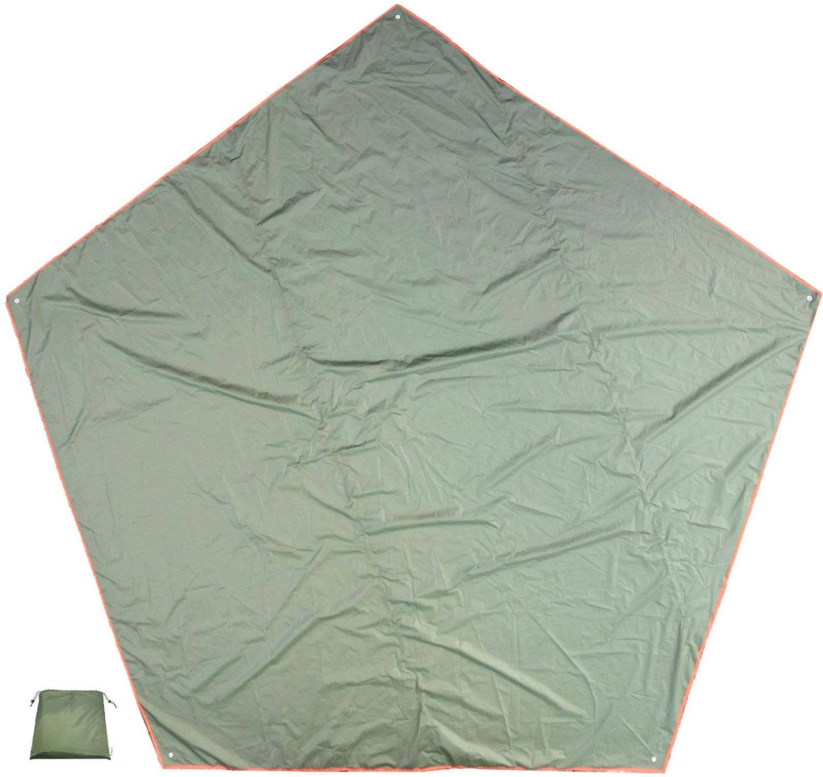 Color グリーン iBeamed ５角形 グランドシート ペンタゴンタープ キャンプ フットプリント １辺270 cm