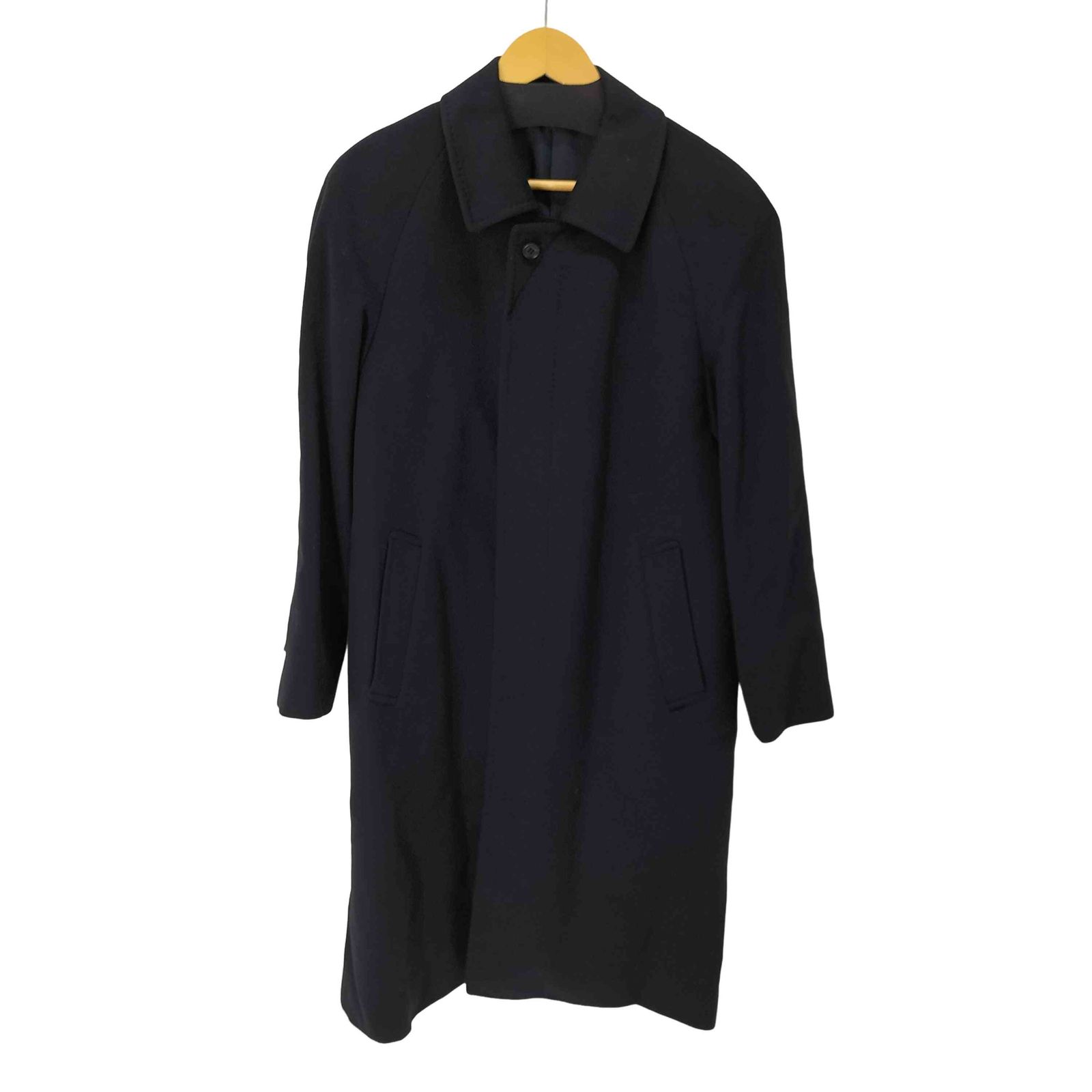 ユーズドフルギ 古着 PURE CASHMERE カシミヤ100 ステンカラーコート メンズ A5