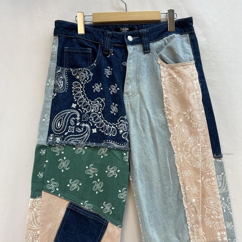 古着 パンツ デニム ジーンズ JADED LONDON ジェイデッドロンドン パッチワーク ペイズリー デニムパンツ