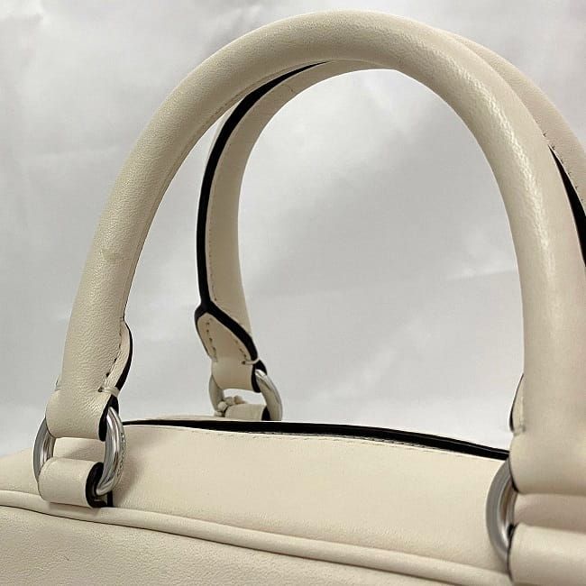 コーチ サッチェル 2way バッグ ホワイト CT776 美品 レザー 中古 