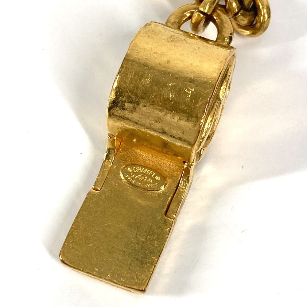 CHANEL シャネル キーホルダー CC ココマーク ホイッスル 笛 メタル