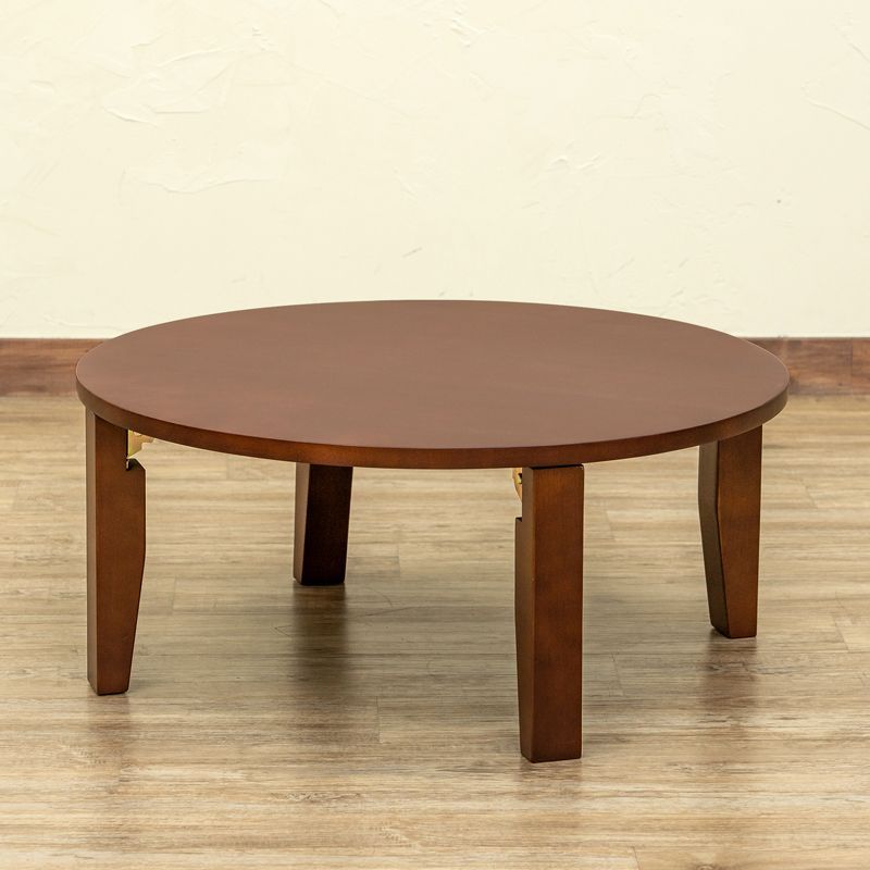 木製 円形座卓 茶色 木製 円形座卓 茶色