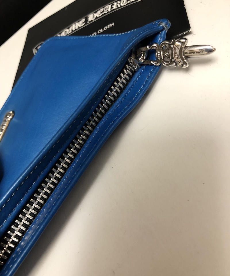 クロムハーツ　チェンジパース　青　ターコイズブルー クロムハーツ 財布（Chrome Hearts）ジッパーチェンジパース4×5