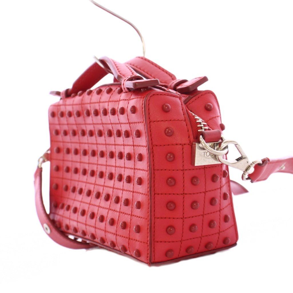 ★美品 TOD'S トッズ ゴンミーニ ショルダー ハンドバッグ スタッズ トッズ TOD'S ゴンミーニ 2WAY ハンドバッグ ショルダーバッグ