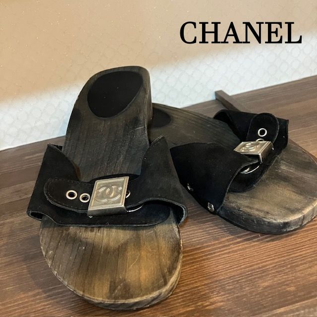 シャネル CHANEL バンブーサンダル ウッドサンダル サイズ35 約22.2cm