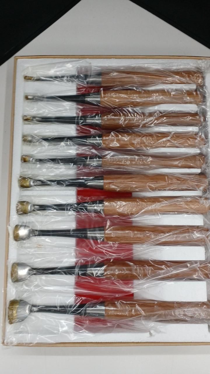 TRADE MARK 木彫ノミ 別誂 丸サジ10本セット TRADE MARK Wood Carving Chisels Custom-Made Round Spoon Set of 10