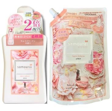 【セット販売】サムライウーマン 柔軟剤 本体600ml 詰め替え 960ml