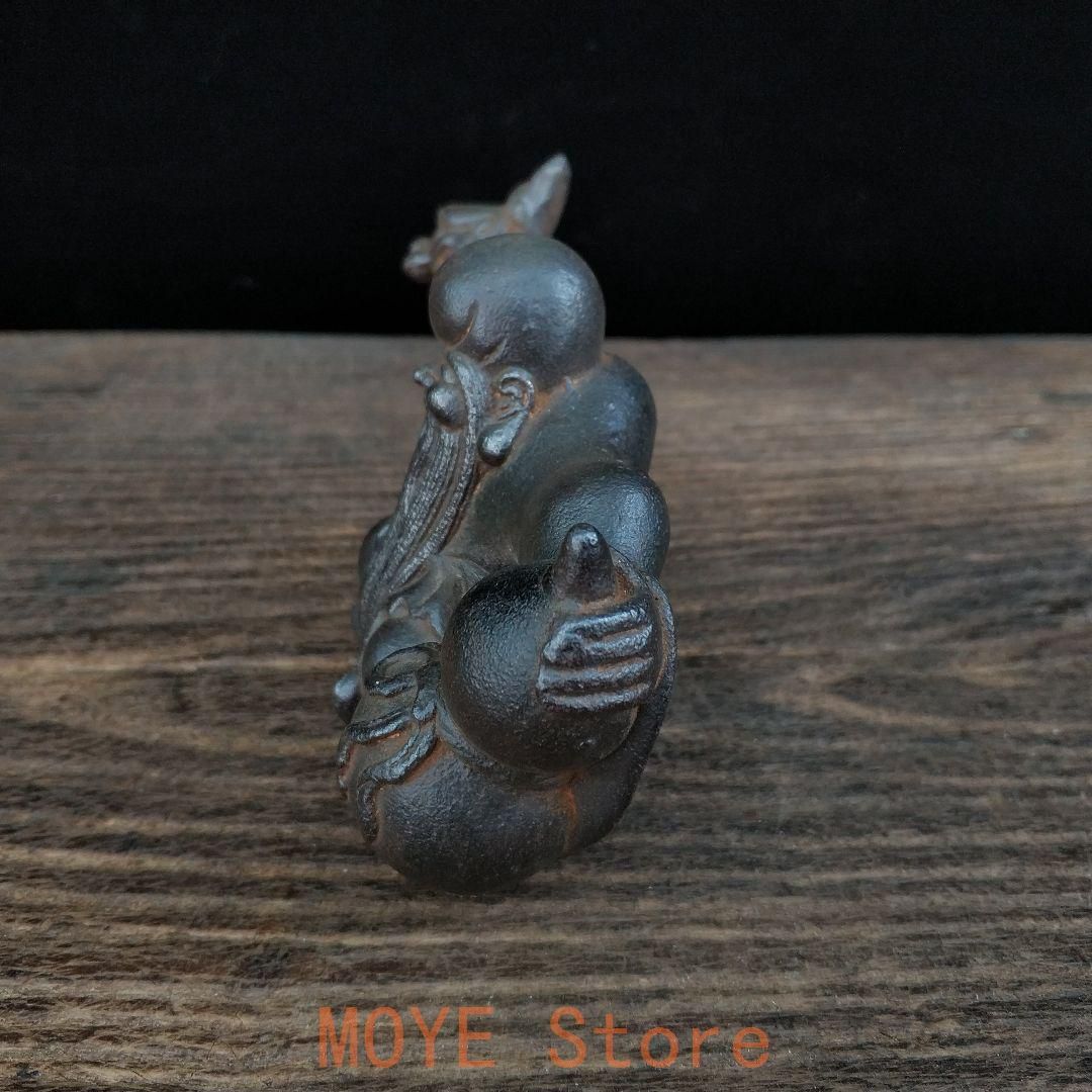 鉄器 竜頭 寿星 筆立て 書道具 文房具 工芸品 美術品 置物 【公式通販】