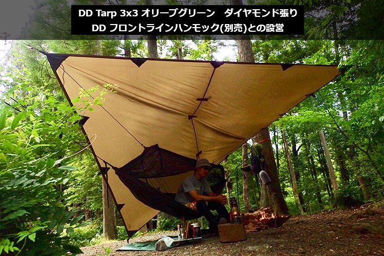 DD Hammocks DD タープ ３*３ (ジェットブラック 日本正規品