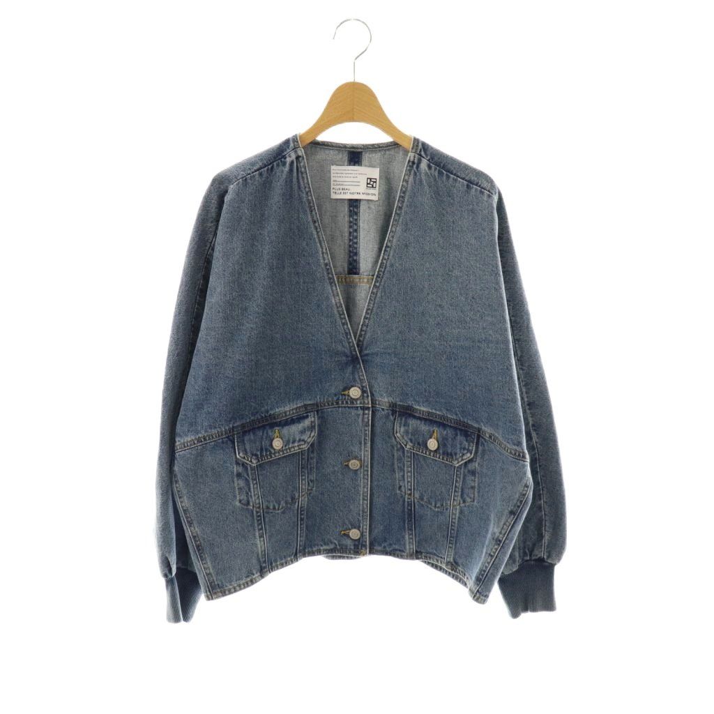 PASSIONE (パシオーネ) デニムジャケット　38 【新品】 PASSIONE (パシオーネ) デニムジャケット 袖口リブ ボリューム