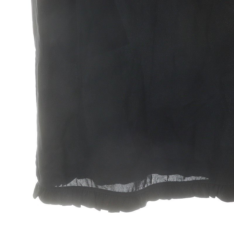 マルニ MARNI フリルノースリーブワンピース 膝丈 38 ネイビー /DO