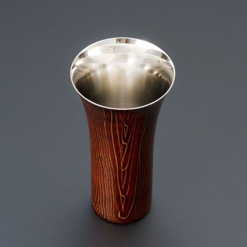 ウチキ 漆磨 漆塗りカップ 和然檀 わもだんぷらす シングルカップL 赤 紫檀 SCS L 202