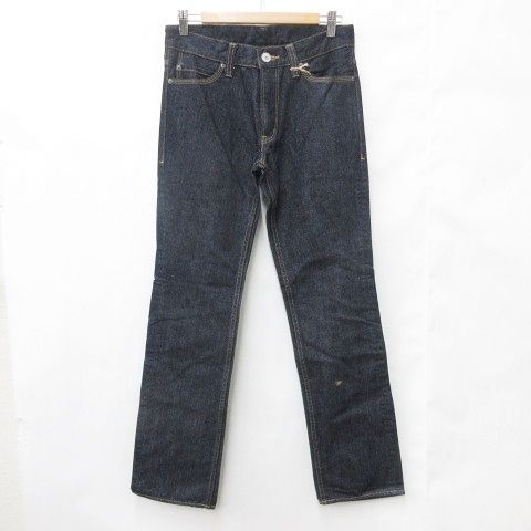 ランヘリ RANHERRI 尾州デニム BISHU DENIM パンツ デニム ジーンズ ストレート ロング 紺 インディゴブルー 30サンプル品