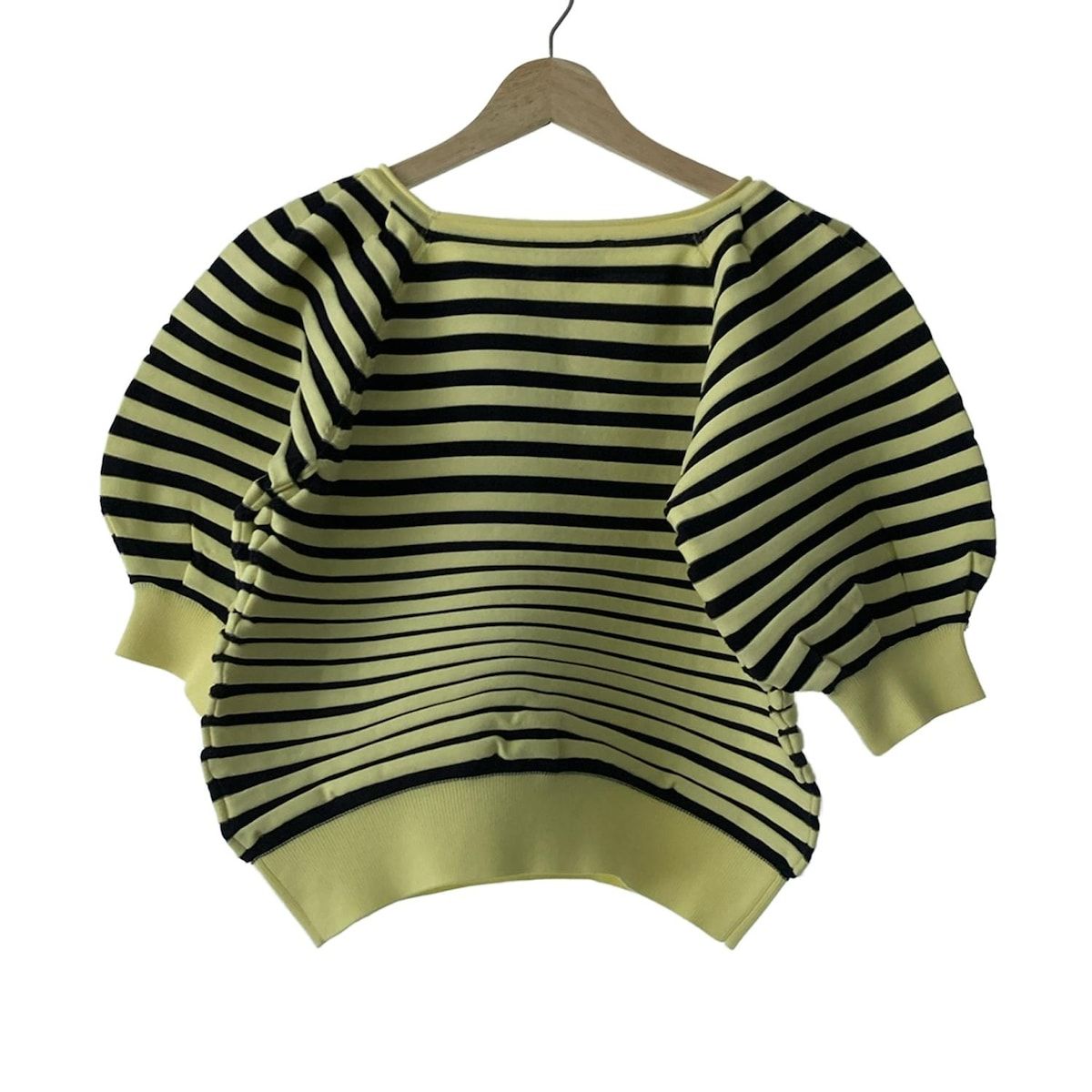 LANVIN en Bleu - LANVIN en Bleu(ランバンオンブルー) 半袖Tシャツ サイズ38 M レディース - 白×黒×マルチ ランバンオンブルーLANVIN en Bleu リボンテーピングTシャツ
