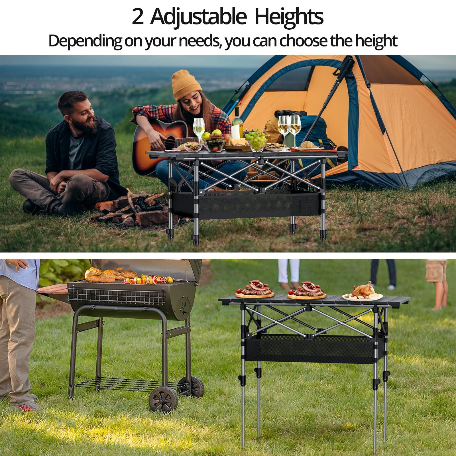 キャンプ メッシュ収納付き