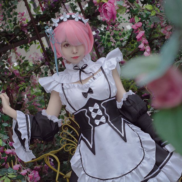 コスプレ　レム　ラム　メイド服　リゼロ　衣装　高品質 ラム＆レム メイド服セット [Re:ゼロから始める異世界生活