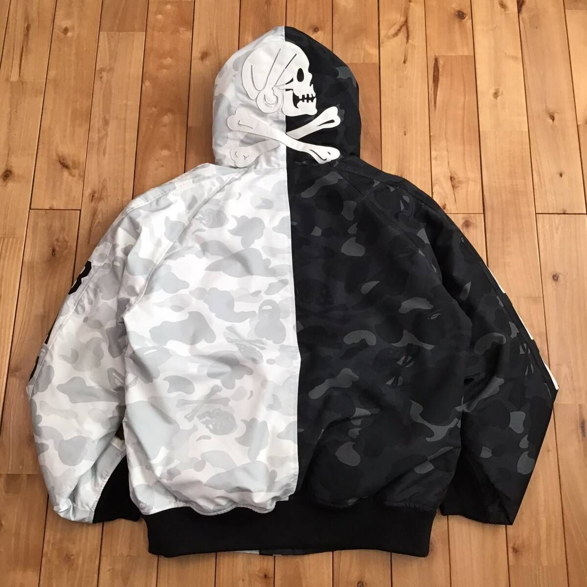 BAPE NEIGHBORHOOD CAMO SHARK HOODIE ダウンジャケット Mサイズ a 