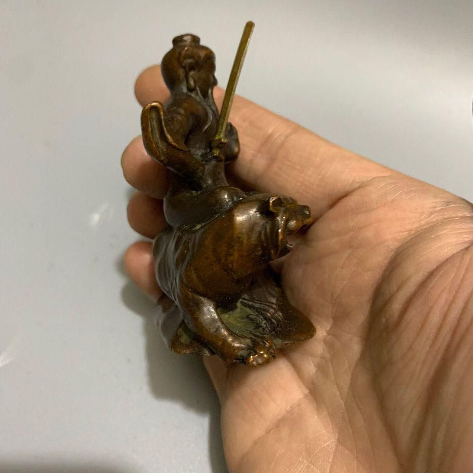 銅器 獣頭門環 獅子頭大門ノブ木戸門引環一対 装飾品 工芸品 置物 銅器 獣頭門環 獅子頭大門ノブ木戸門引環一対 装飾品 工芸品