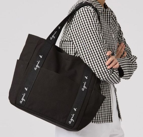 全 WEB SAS22-02 トートバック agnes b. VOYAGE アニエスベー バッグ トートバッグ ブラック