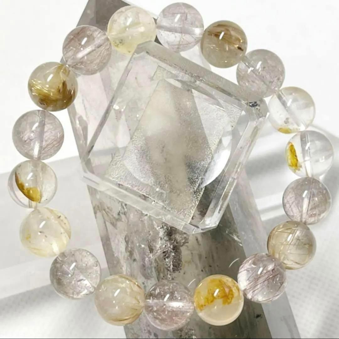 ライモナイト 販売 ルチルクオーツ パワーストーンブレスレット 内径約