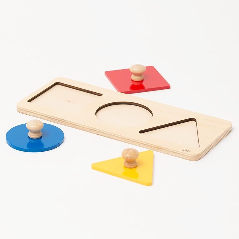 Natural MONTESSORI モンテッソーリ教具 - はめ込みパズルB 2枚セット - montessori 教育 ナチュラルモンテッソーリ 本格教材 木製 教育を目的とする教育用品 学習用品 モンテッソーリ教具 - はめ込みパズルB 2枚セット