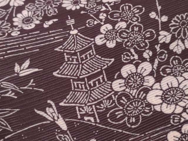 平和屋着物＊夏物 小紋 絽 御所解文 正絹 逸品 未使用