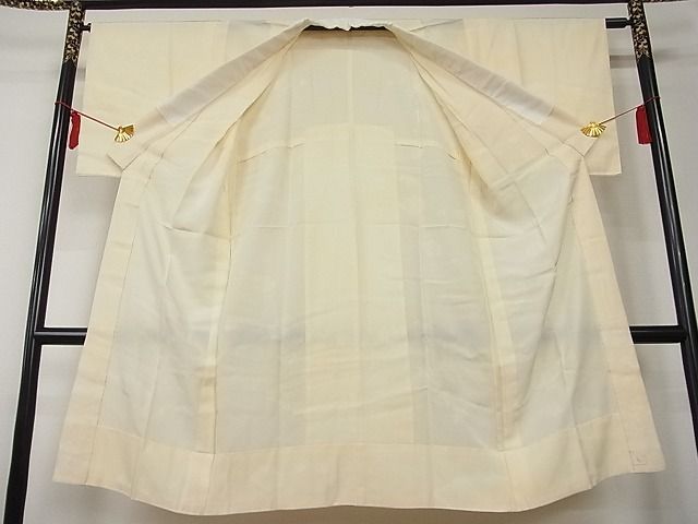 平和屋着物□長襦袢 無双仕立て 雲重ね枝梅地紋 正絹 逸品 A-br8101  