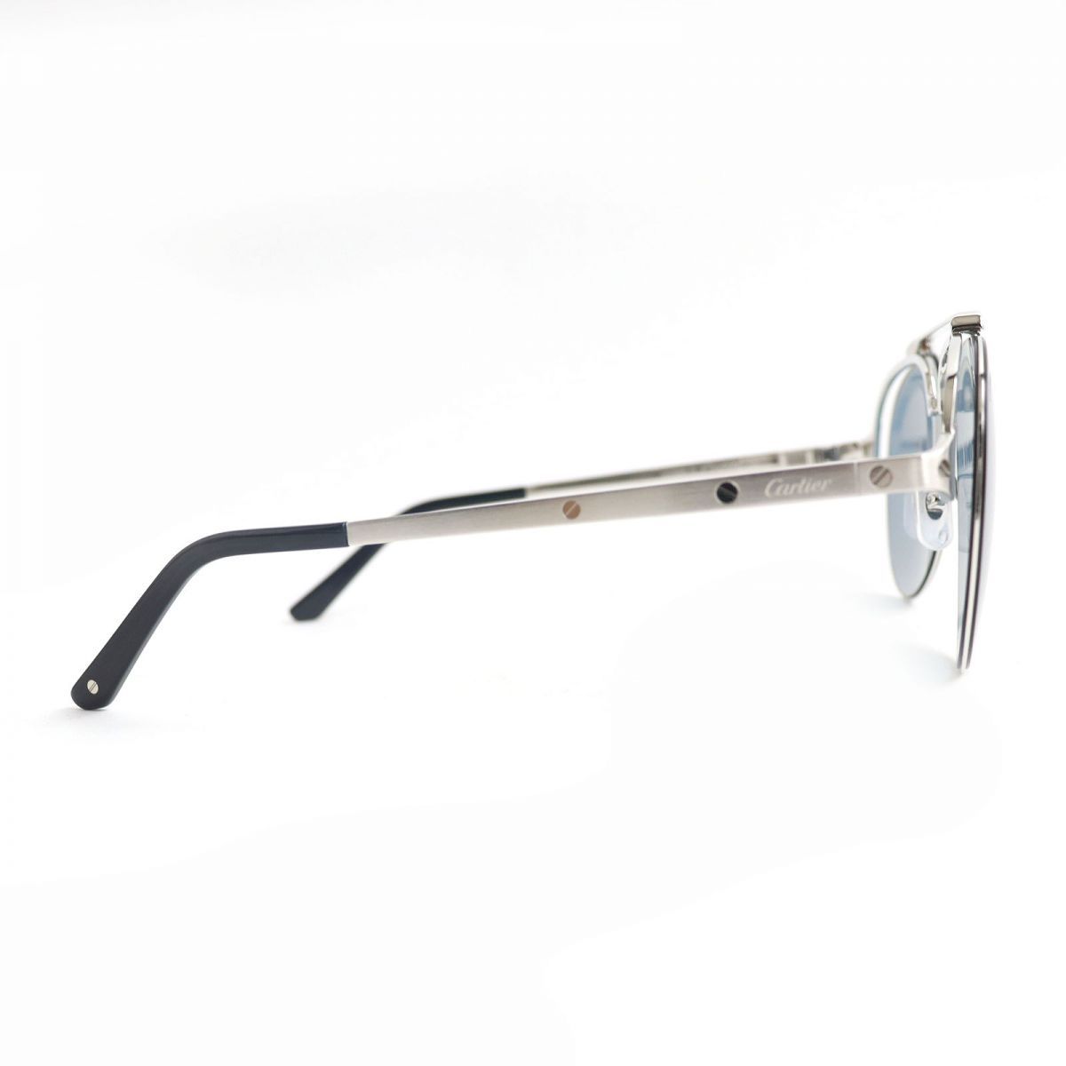 未使用品△Cartier カルティエ CT0354S-003 サントス ドゥ カルティエ パイロット サングラス アイウェア 61□15 145 メンズ 仏製 箱付き◎ 未使用品△Cartier カルティエ CT0354S-003 サントス ドゥ カルティエ