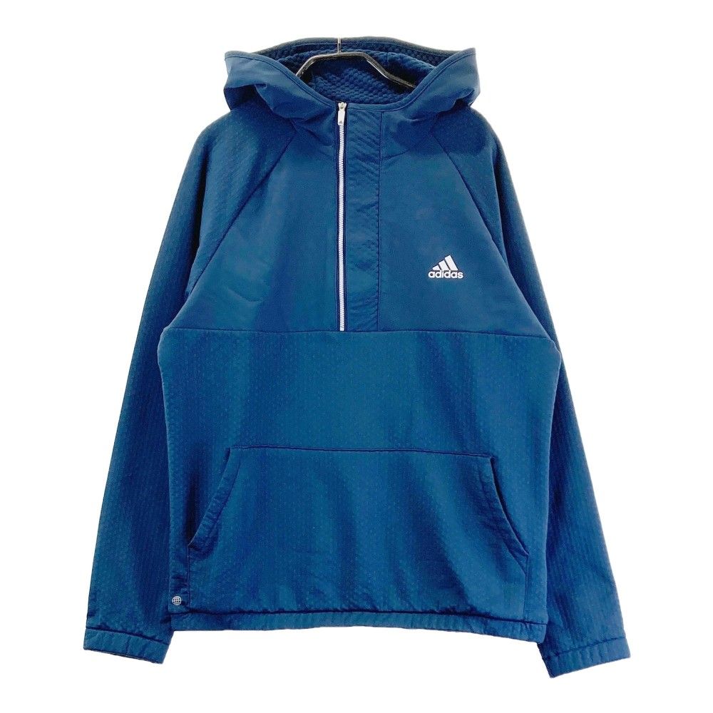 サイズ：XL ADIDAS GOLF アディダスゴルフ  フード付 ハーフジップジャケット  ネイビー系 [240101359114] ゴルフウェア メンズ ストスト