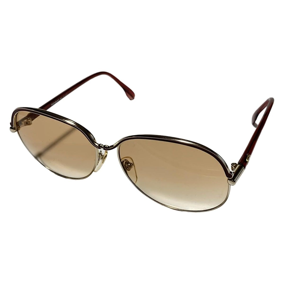 YvesSaintLaurent イヴサンローラン サングラス - ブラウン×ゴールド×ボルドー