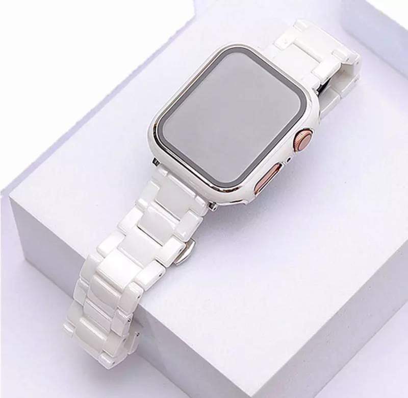 AppleWatch用セラミックバンド 画面保護付きカバー ケース アップル