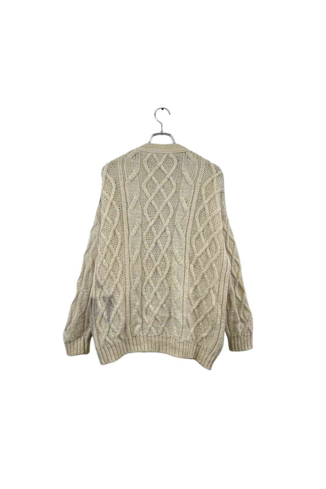 Made in THE U.K. st michael aran knit cardigan セントマイケル アランニットカーディガン セーター  クリーム サイズM メンズ ヴィンテージ 8