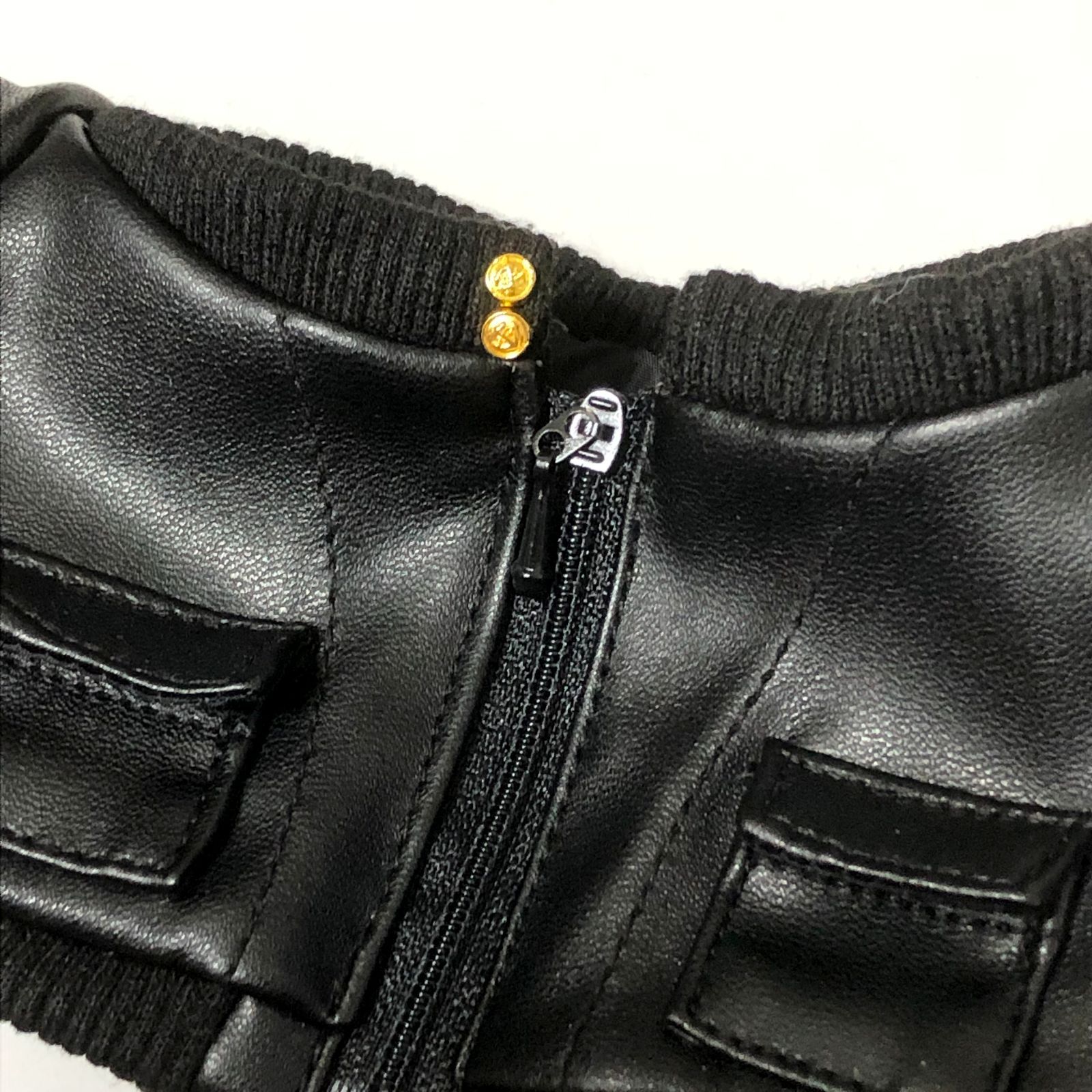 20cmぬいぐるみ用】リブ付き合皮ジャケット4点セット dr-109