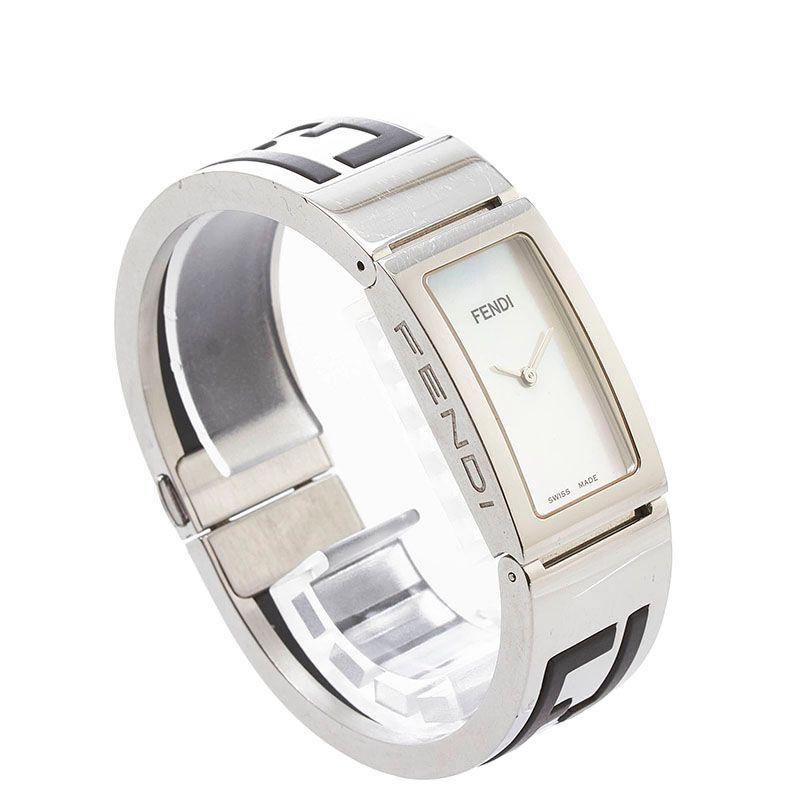 フェンディ 3250L シルバー ステンレススチール ラバー レディース  